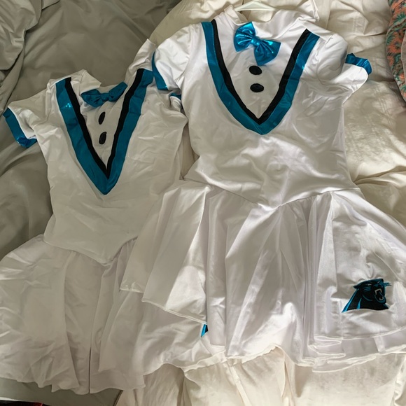 Panthers NFL team junior topcat cheer/dance outfit - Picture 1 of 7